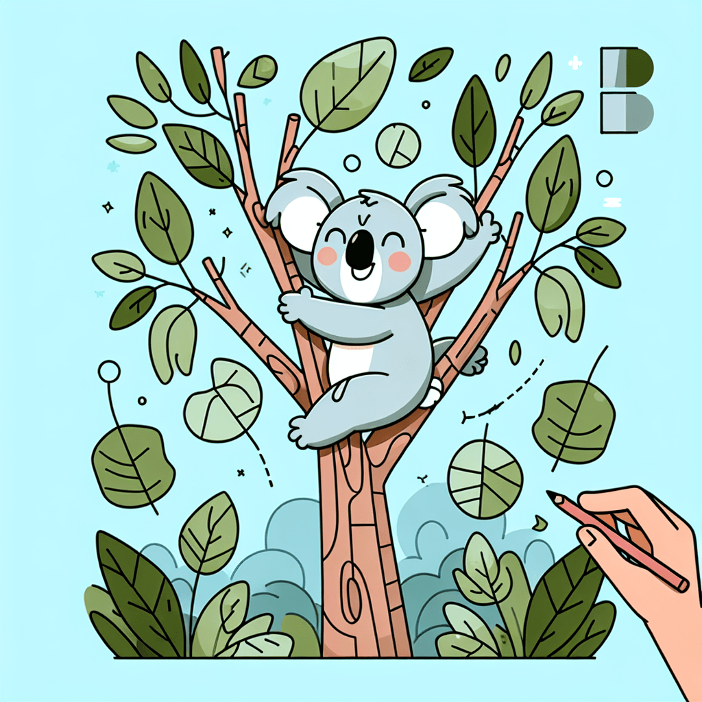 Playful Koala Climb Paint By Numbers Art