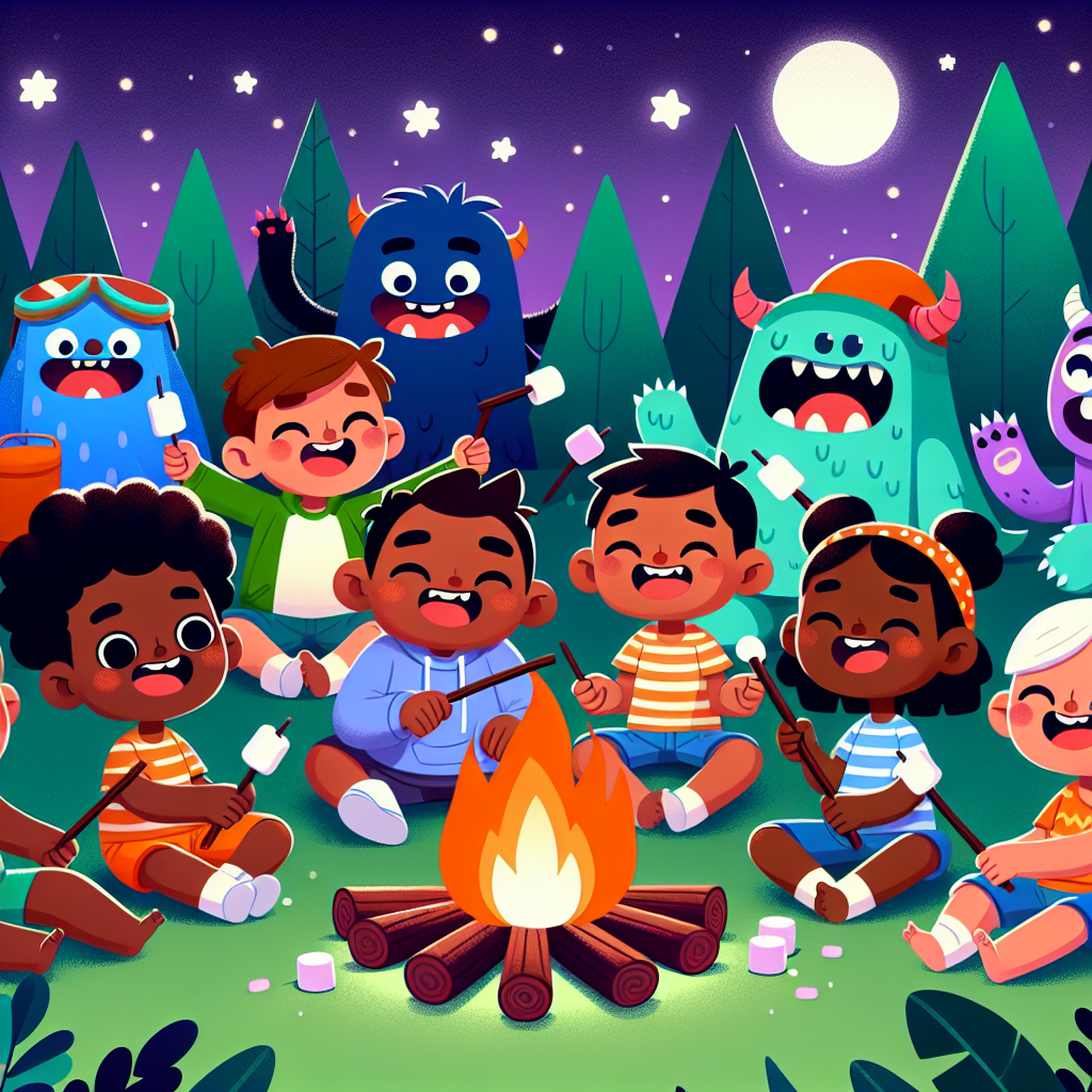 Cuddly Monster Campout Paint By Color