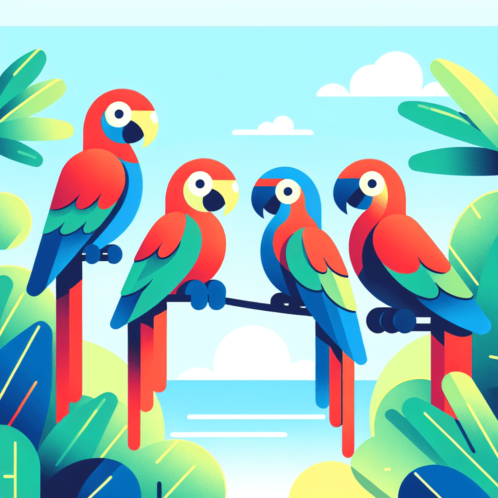 Peaceful Parrot Paradise Number Painting