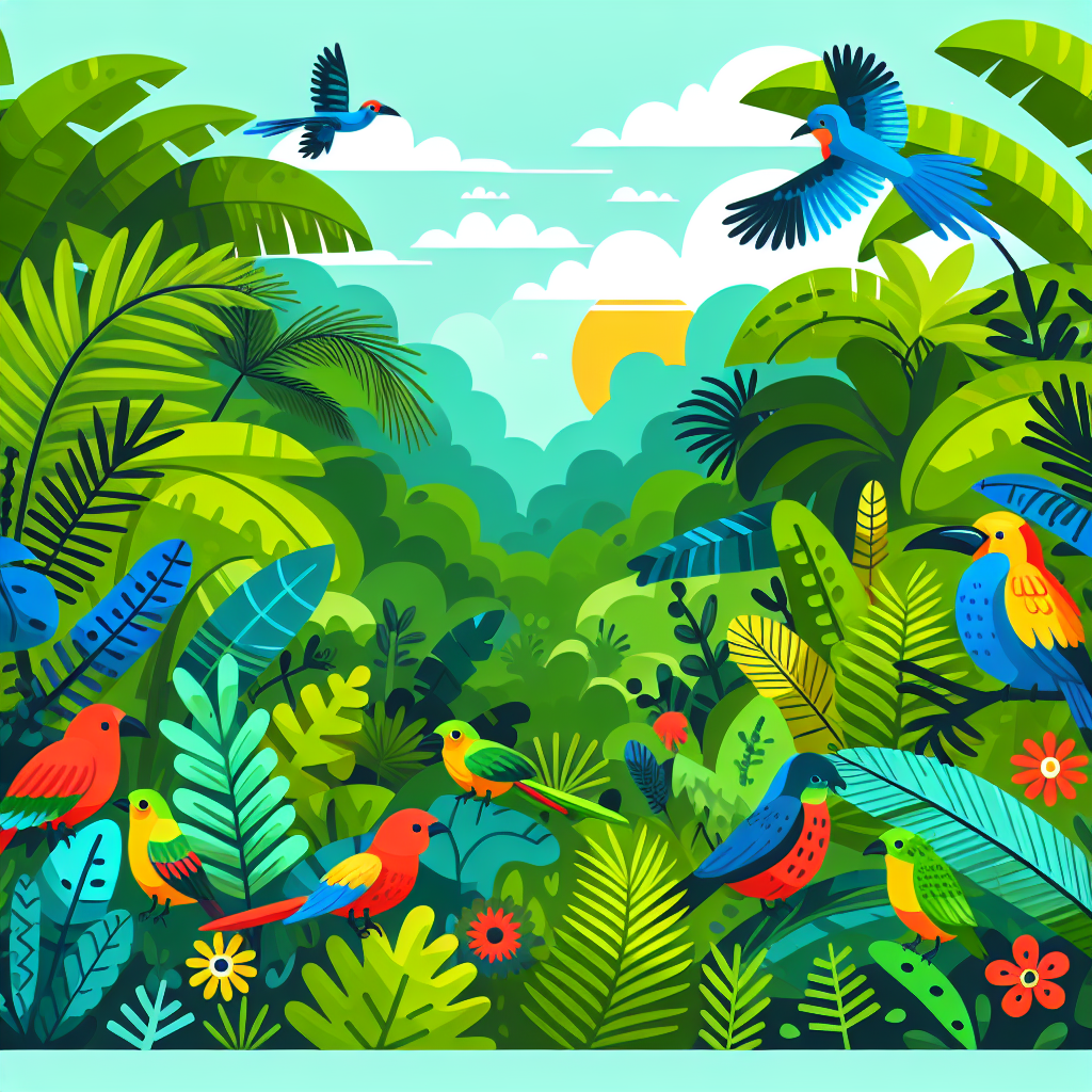 Rainbow Rainforest Painting Number Kit