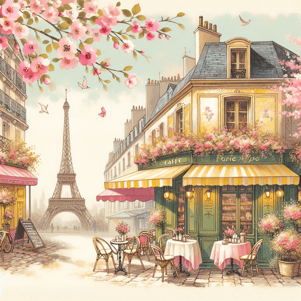 Charming Vintage Parisian Cafe Painting By Numbers Kit