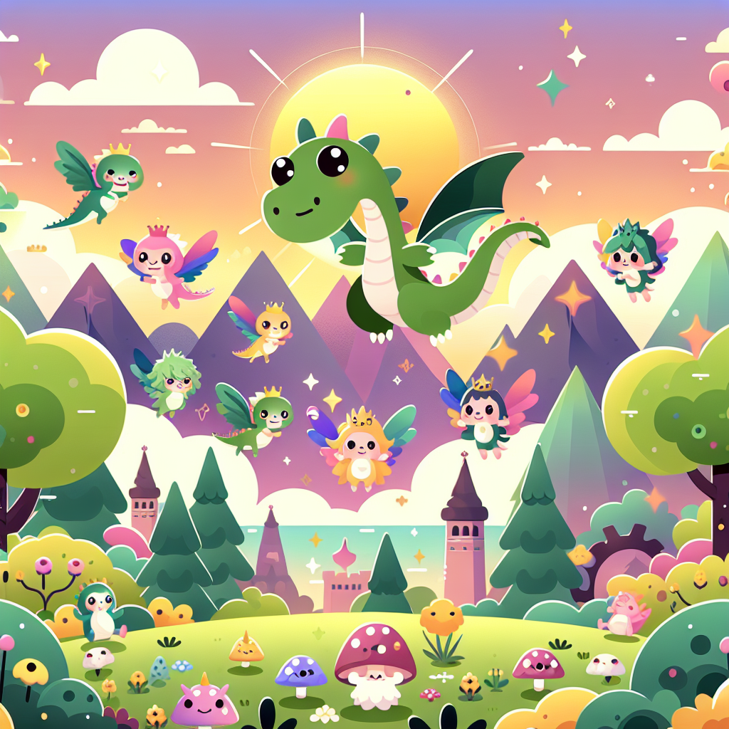 Fantasy Land With Magical Creatures Paint By Numbers Art
