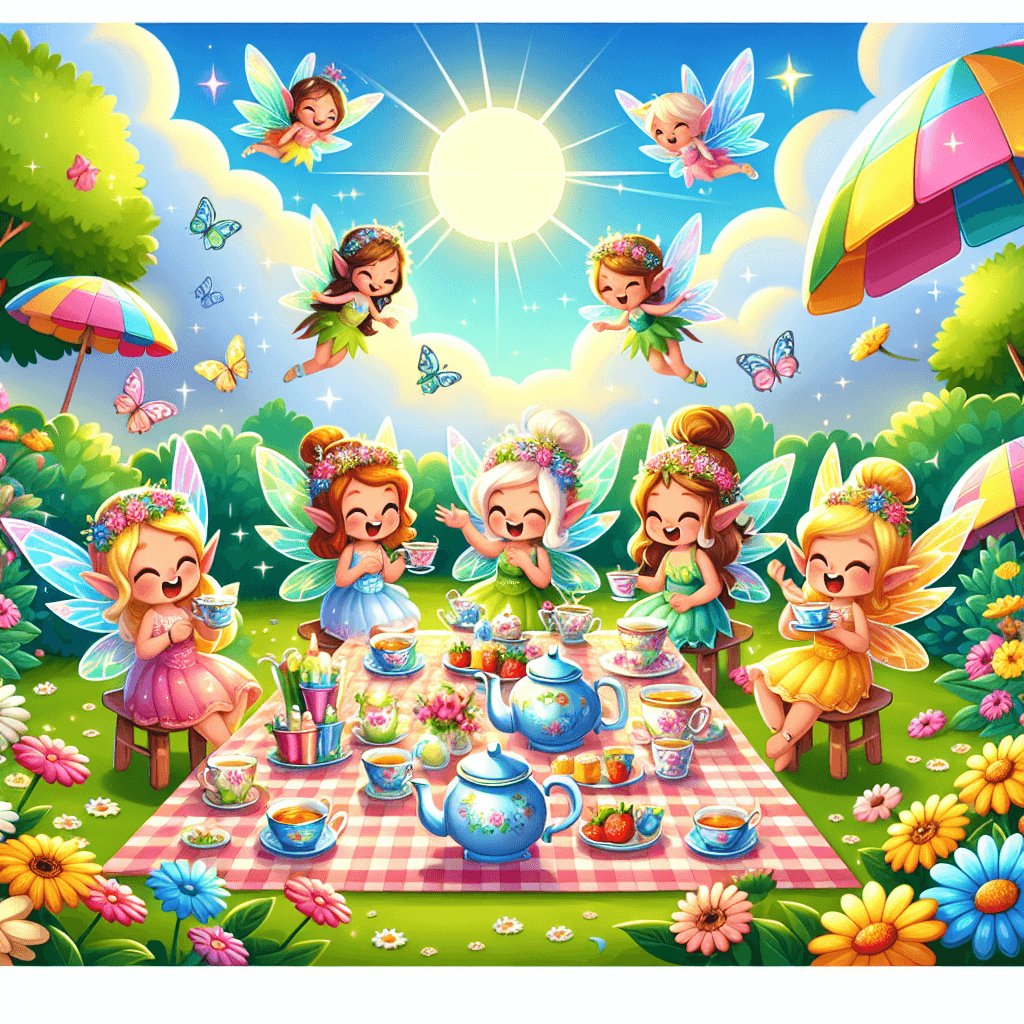 Whimsical Fairy Tea Party Paint By Numbers Art