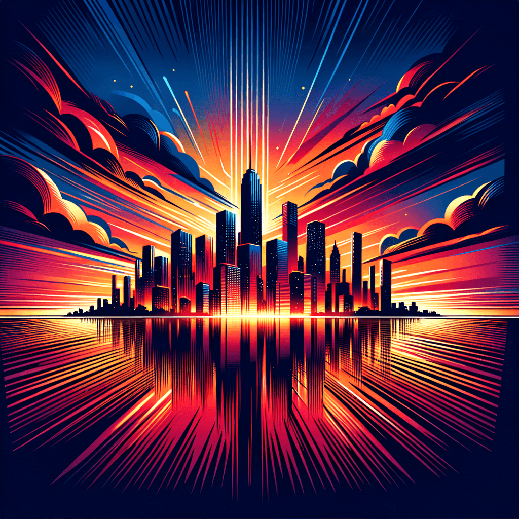 Urban Sunset Symphony Numbered Painting Kits