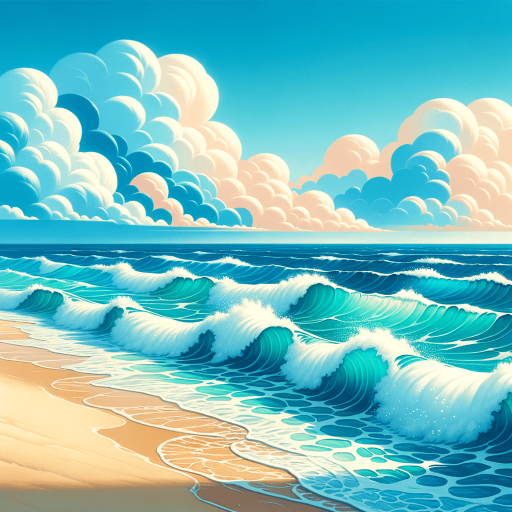 Cheerful Ocean Waves Paint By Numbers