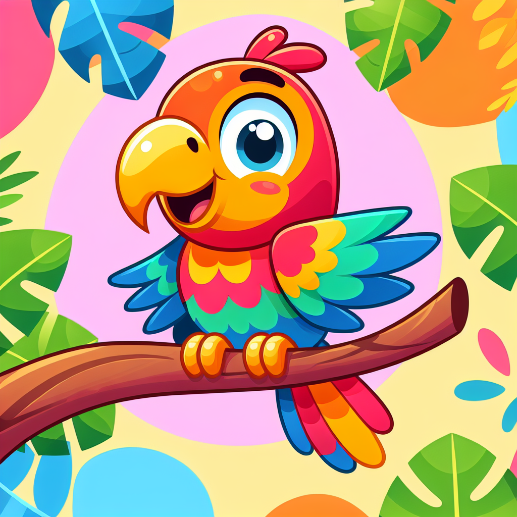 Bold Parrot Number Painting