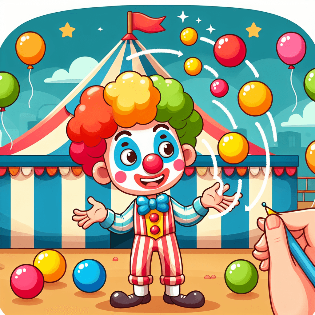 Cheerful Circus Clown Fun DIY Paint By Numbers