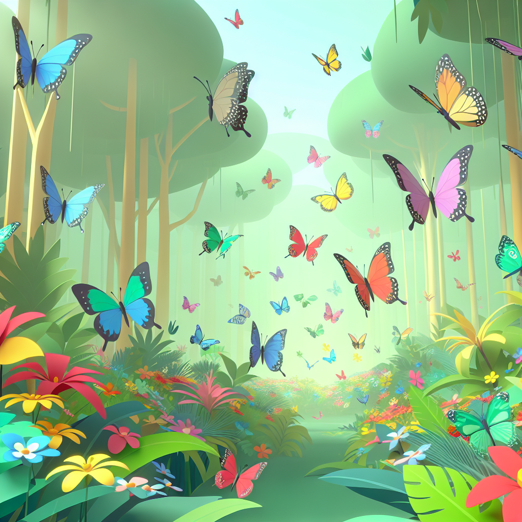 Rainforest Butterfly Ballet Paint By Color