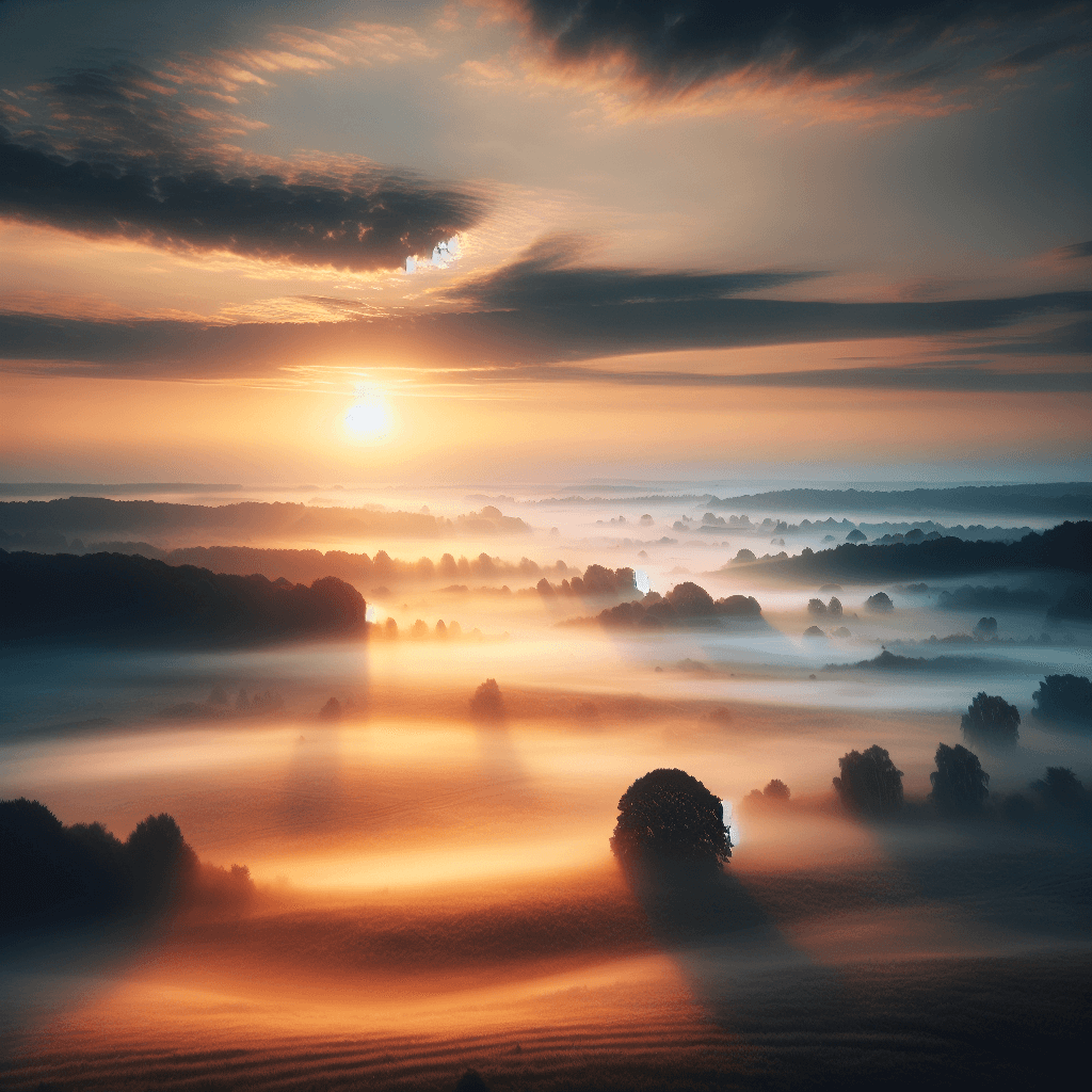 Blissful Morning Mist DIY Paint By Numbers