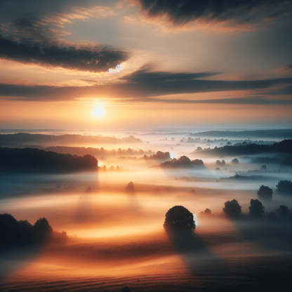 Blissful Morning Mist DIY Paint By Numbers