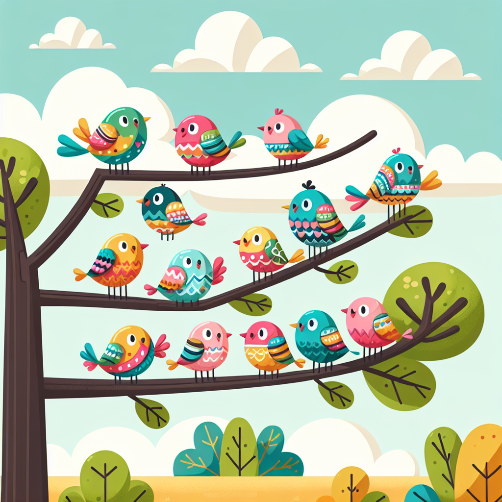 Chirpy Birds Adventure Paint By Color