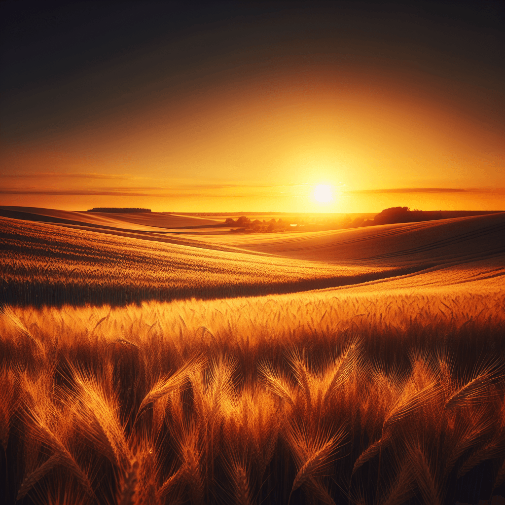 Golden Wheat Fields At Dusk Paint By Numbers Kits