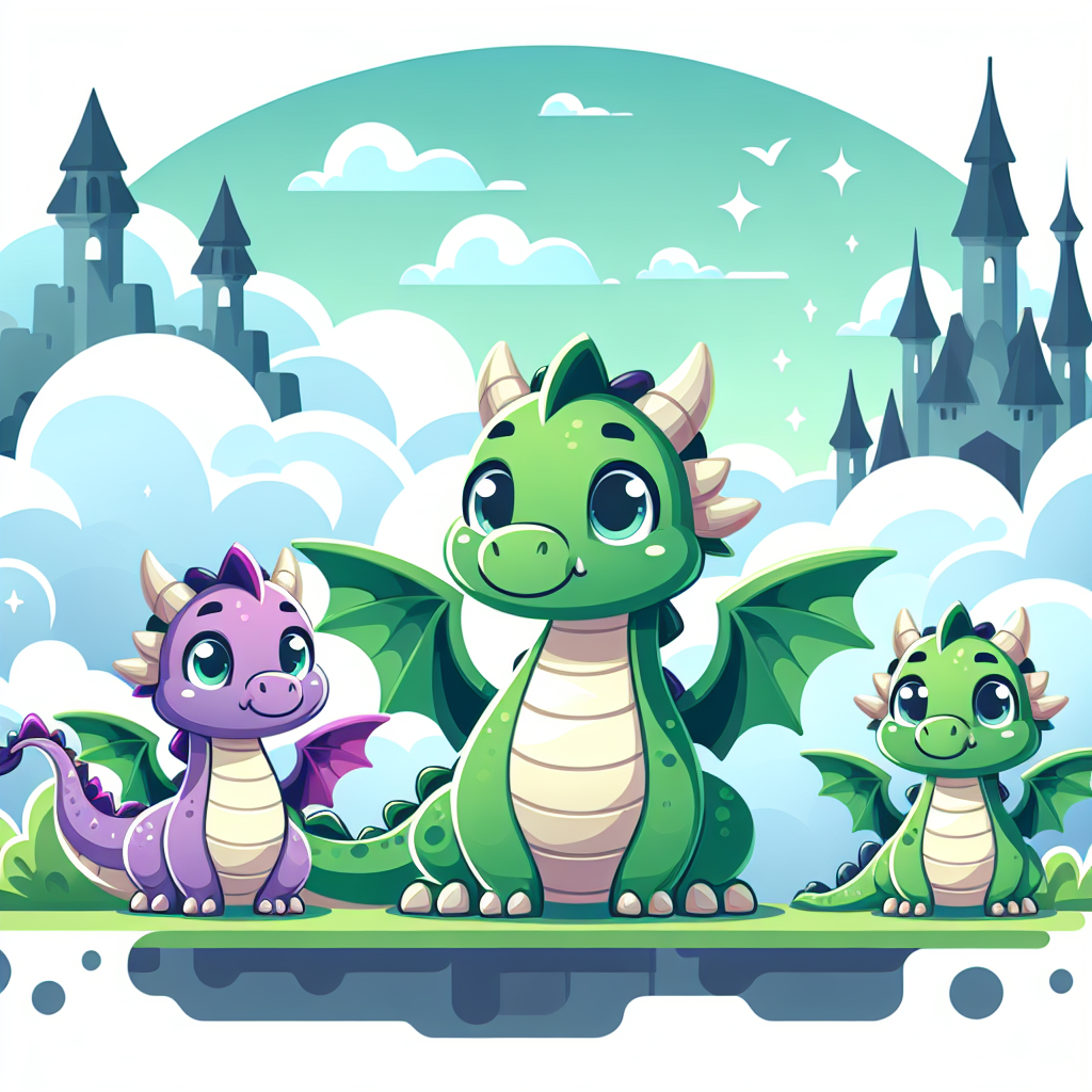 Charming Dragon Family Numbered Painting Kits