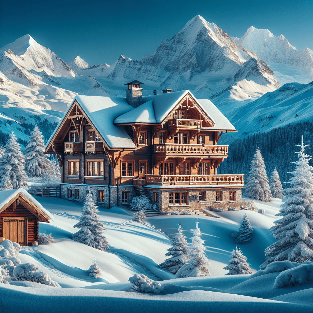 Winter Mountain Chalet DIY Paint By Numbers