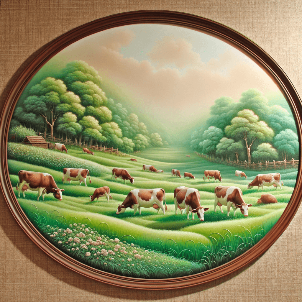 Cow's Pastoral Peace Paint By Number