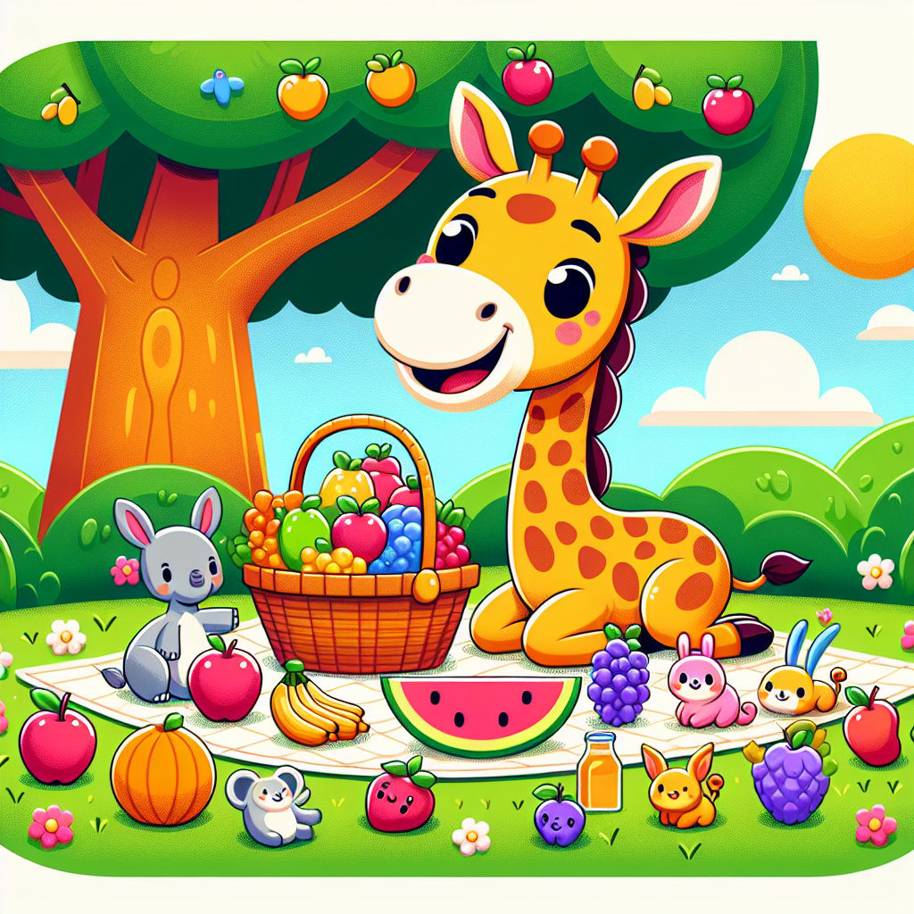 Joyful Giraffe Picnic Painting By Numbers Kit
