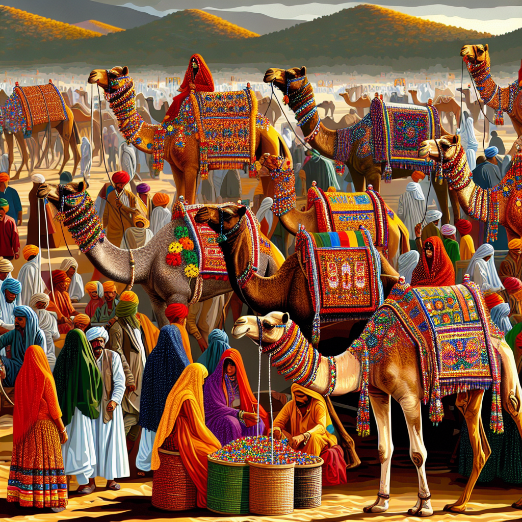 Pushkar Camel Fair - Rajasthan Painting By Numbers Kit