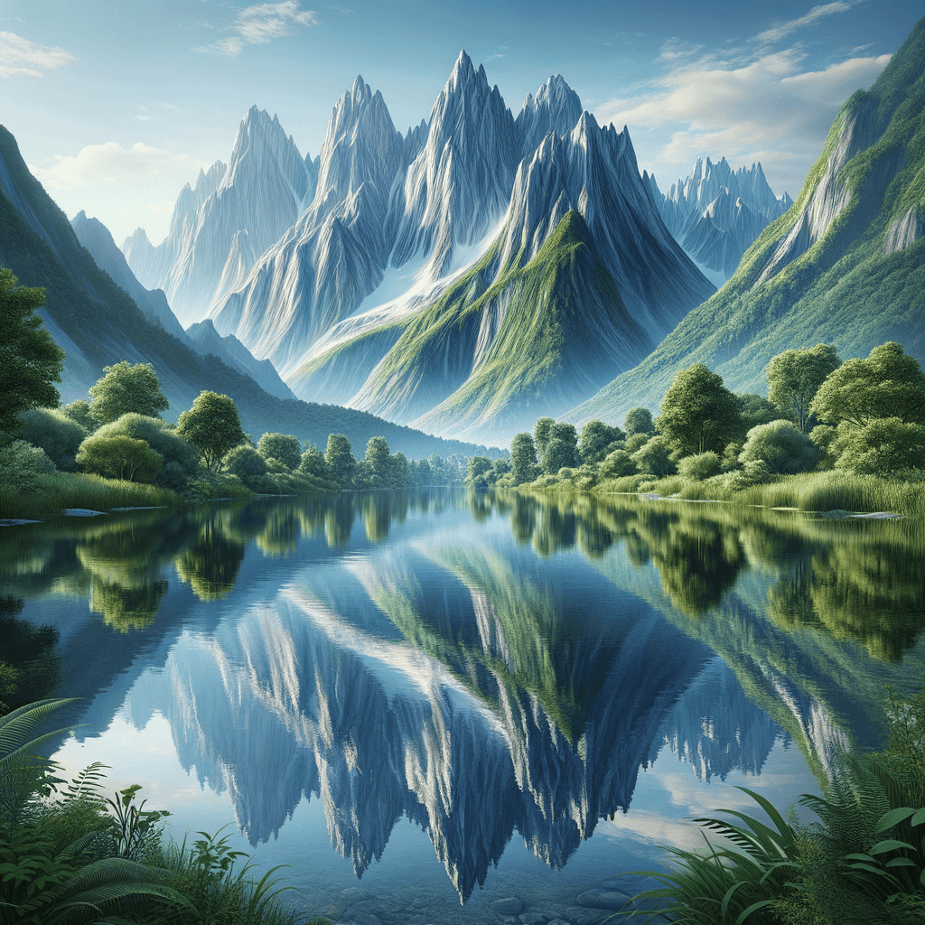 Dreamy Mountain Reflection Paint By Number