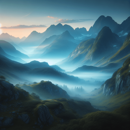 Misty Mountain Dawn Painting By Numbers Kit