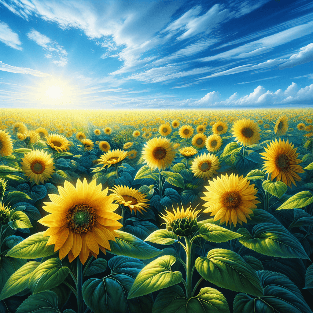 Glorious Sunflower Fields Paint By Numbers Kits