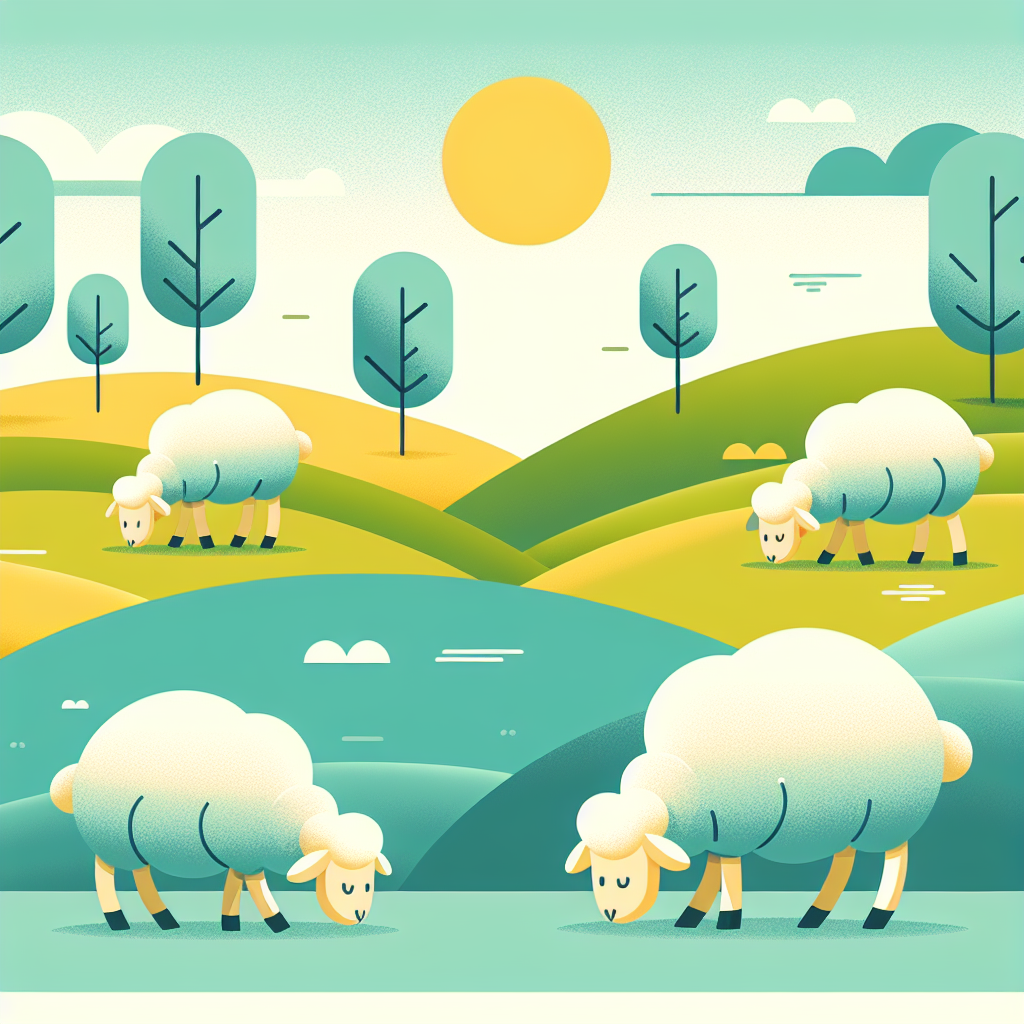 Fluffy Sheep Meadow Paint By Number