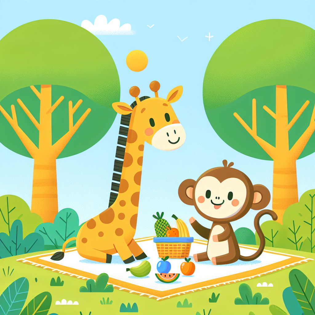Jungle Animal Picnic Number Painting