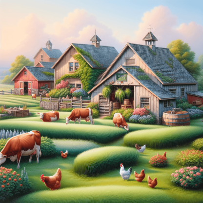 Harmonious Farmyard Scene Paint By Numbers Art