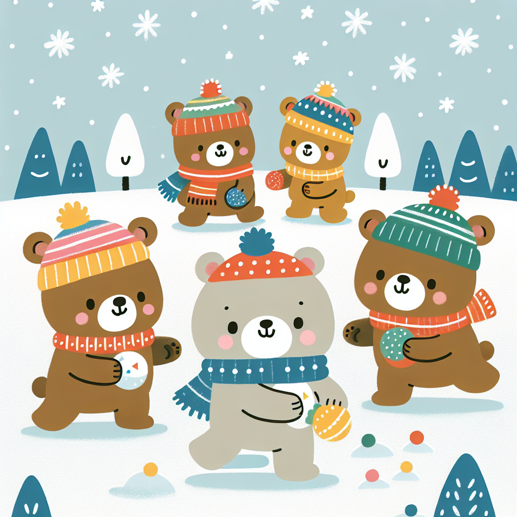 Winter Wonderland Bears Paint By Numbers