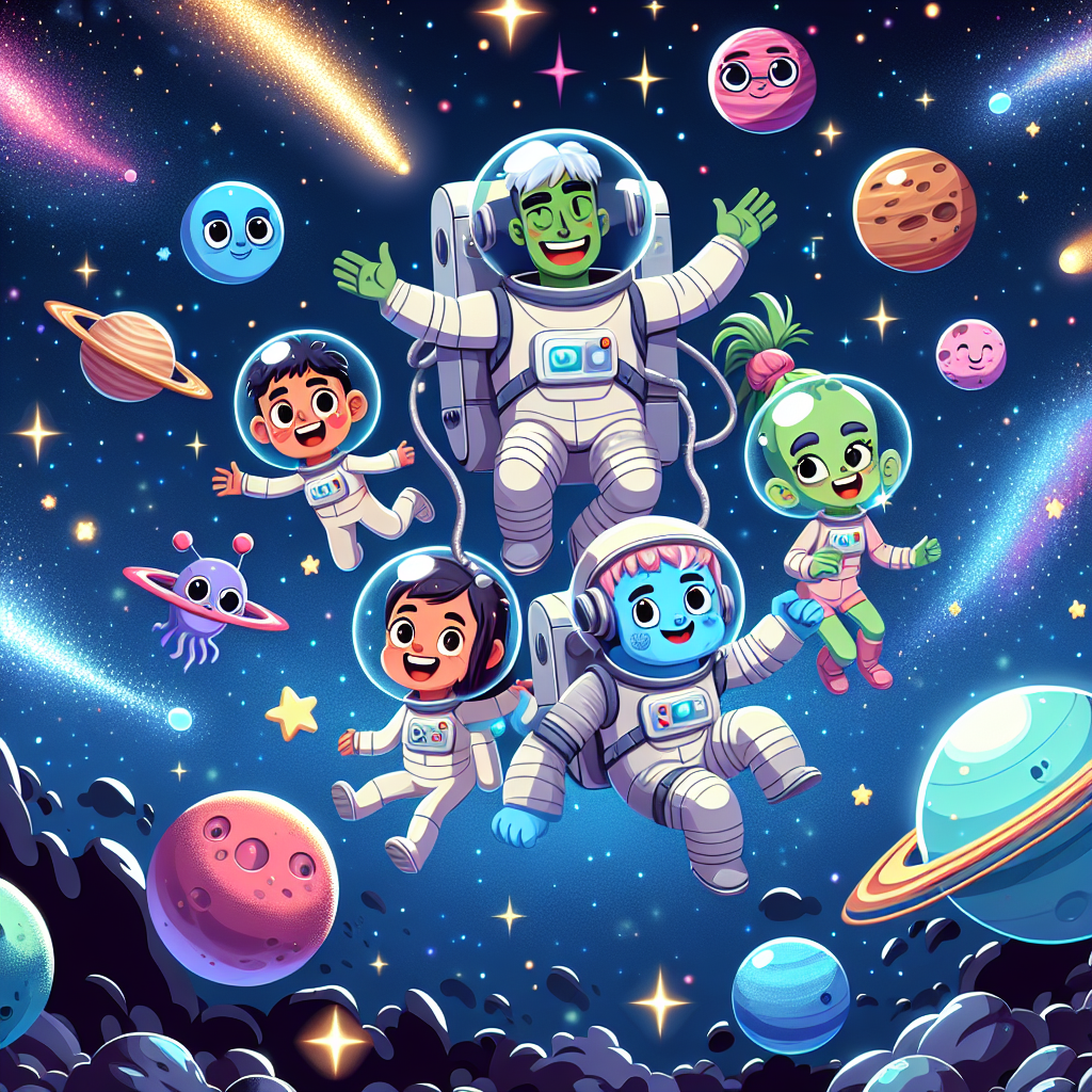 Cheerful Space Pals DIY Paint By Numbers