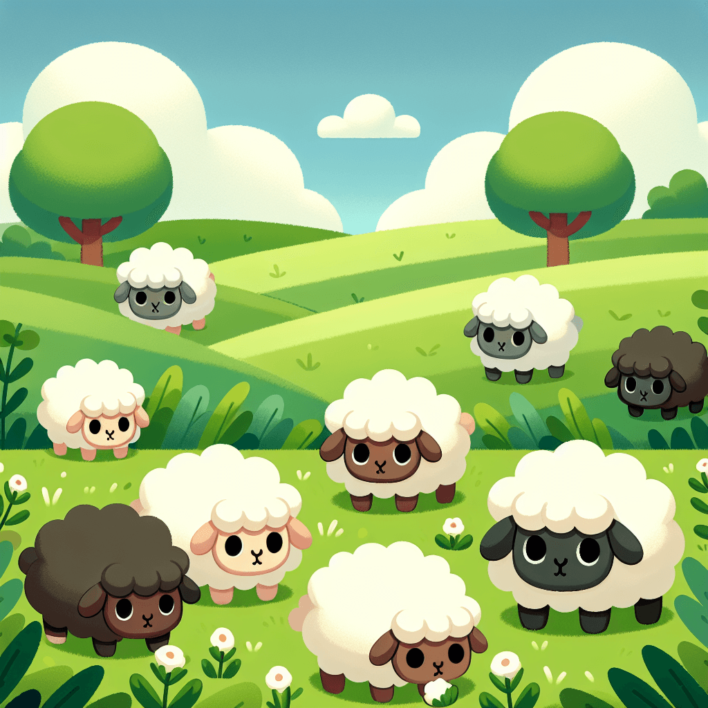 Sweet Sheep Meadow DIY Paint By Numbers