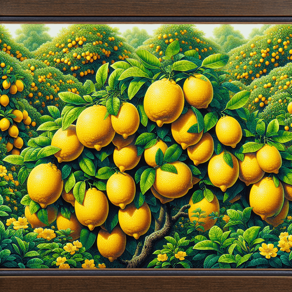 Lively Lemon Grove Paint By Numbers