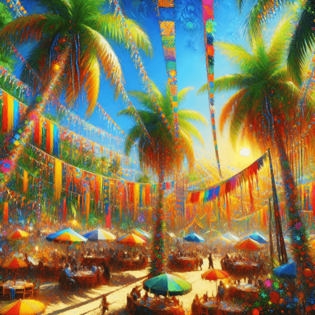 Lively Tropical Fiesta Number Painting
