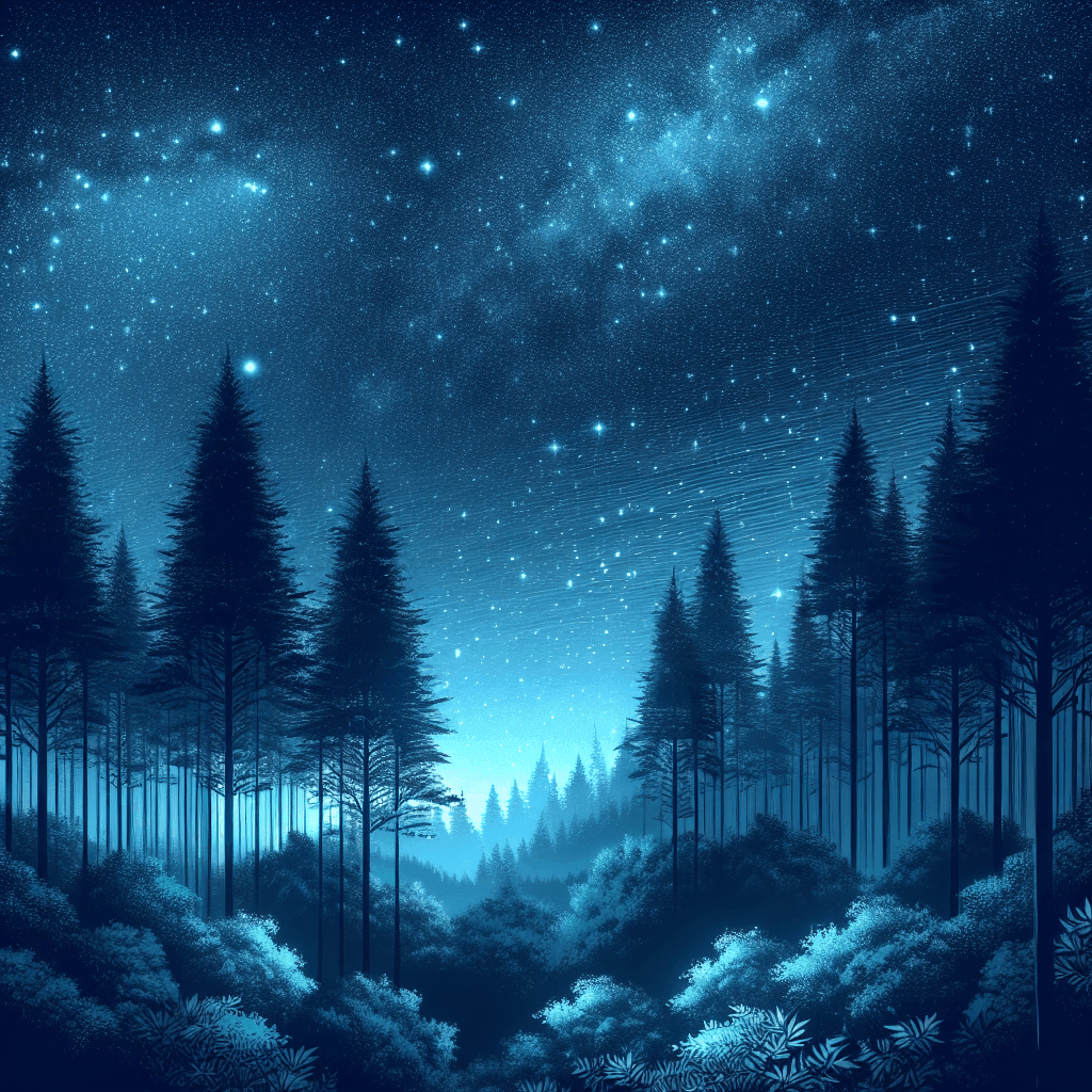 Starlit Forest Retreat Painting By Numbers Kit