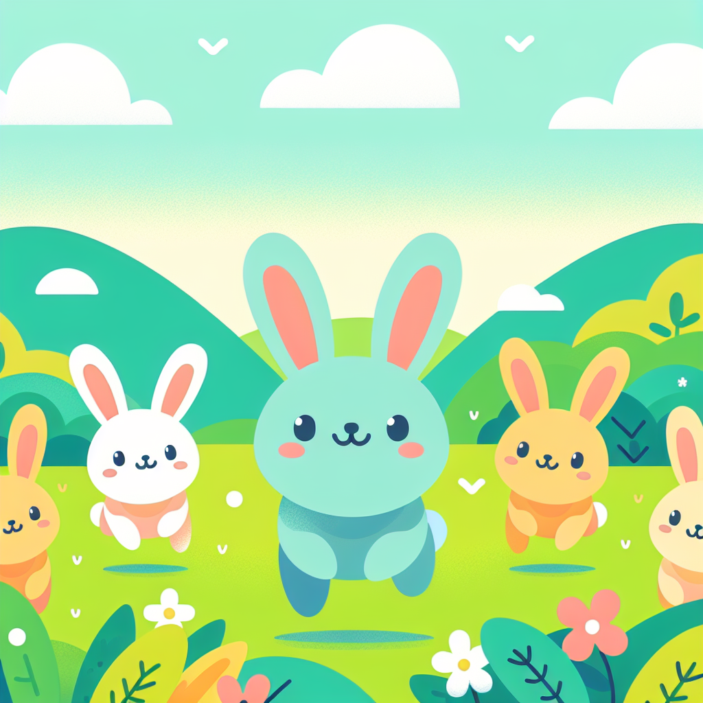 Bouncy Bunny Hopping Paint By Numbers Art
