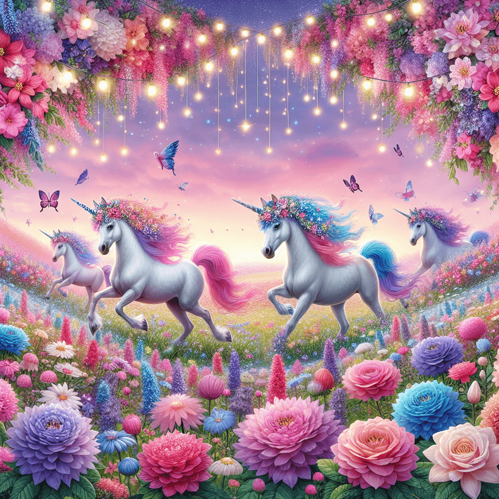 Whimsical Unicorn Parade Painting By Numbers Kit