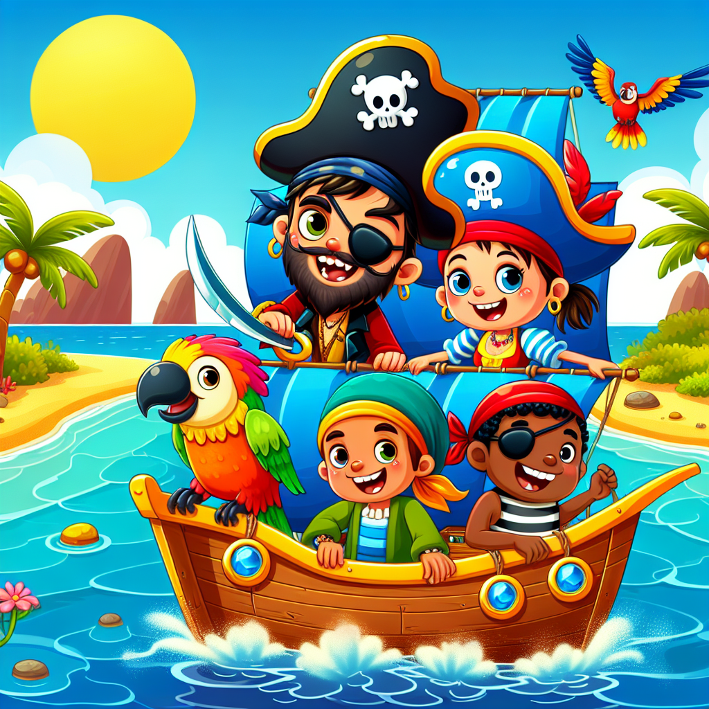 Playful Pirates At Sea DIY Paint By Numbers