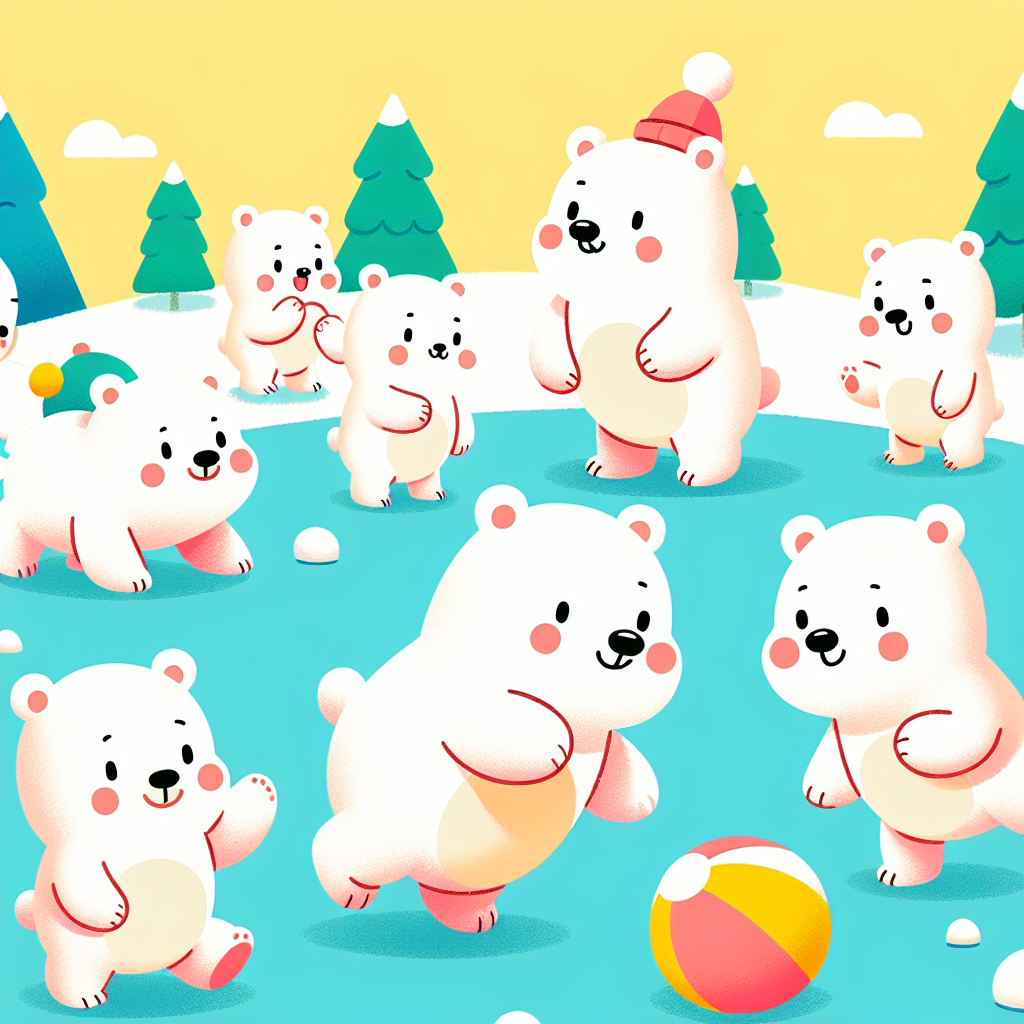 Playful Polar Bear Snow Day Paint By Number