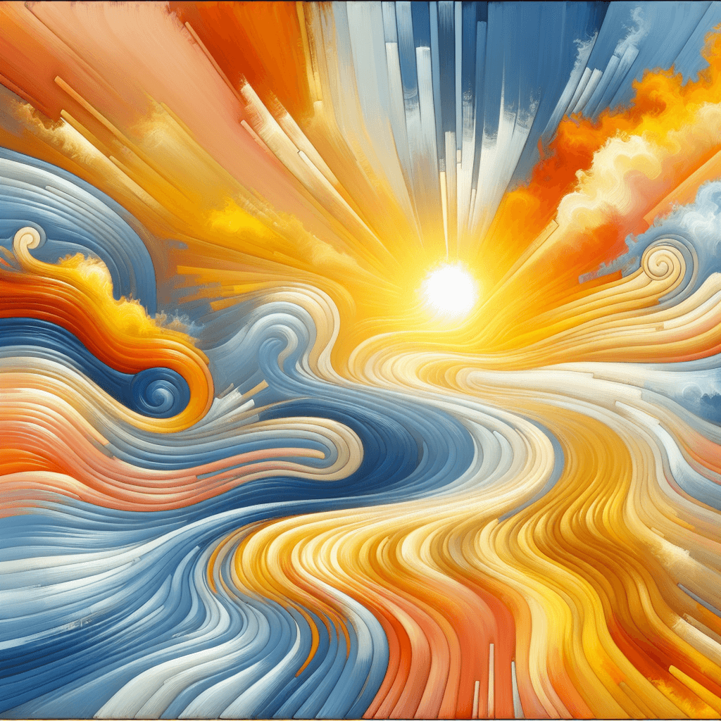 Abstract Sunrise Vibes Number Painting
