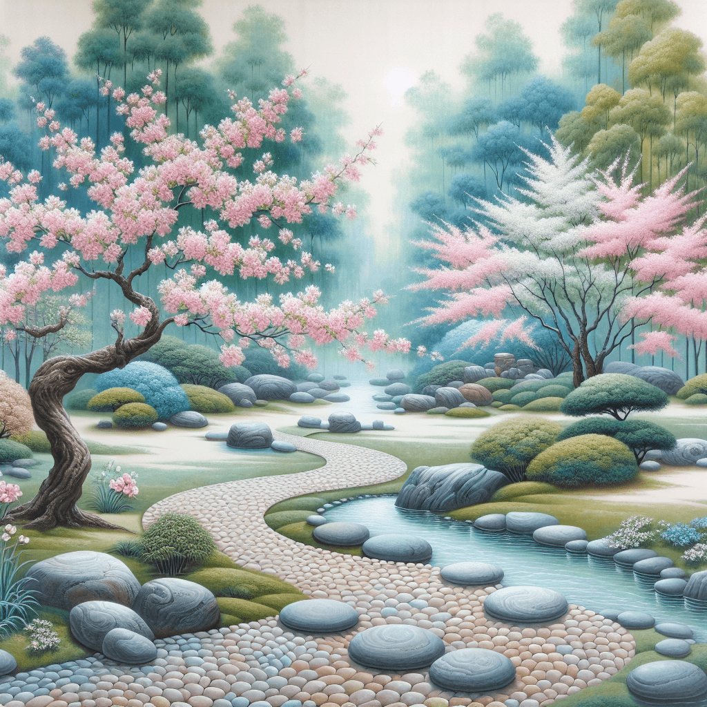 Peaceful Asian Garden Painting Number Kit