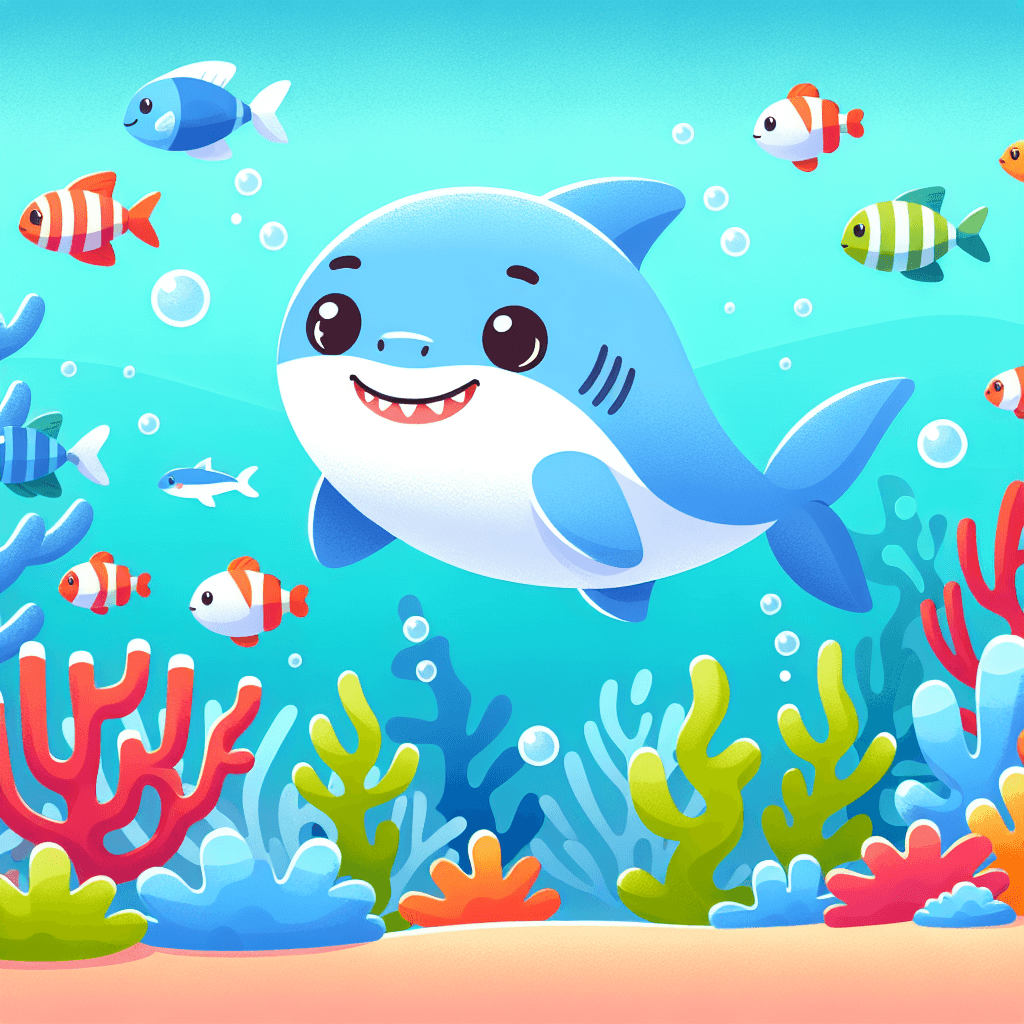 Curious Baby Shark Paint By Numbers