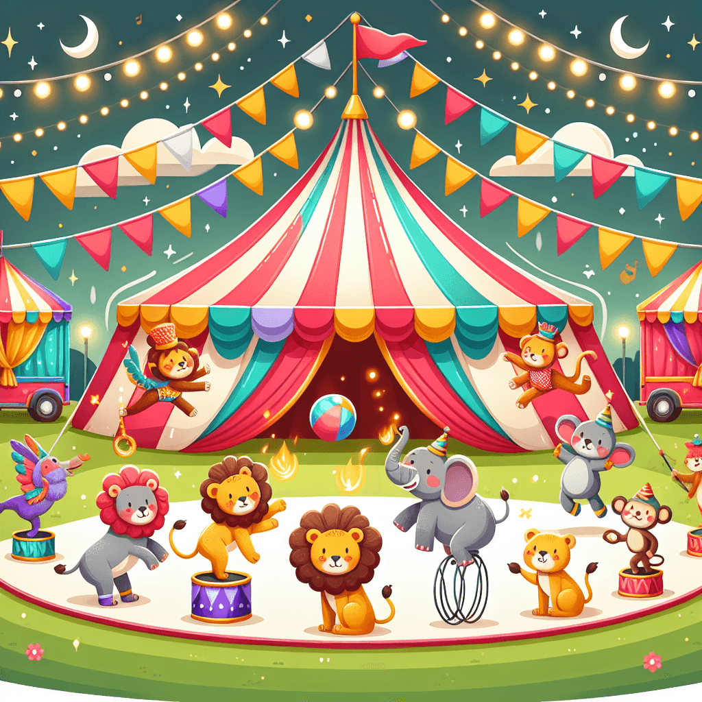 Magical Circus Animals Painting By Numbers Kit