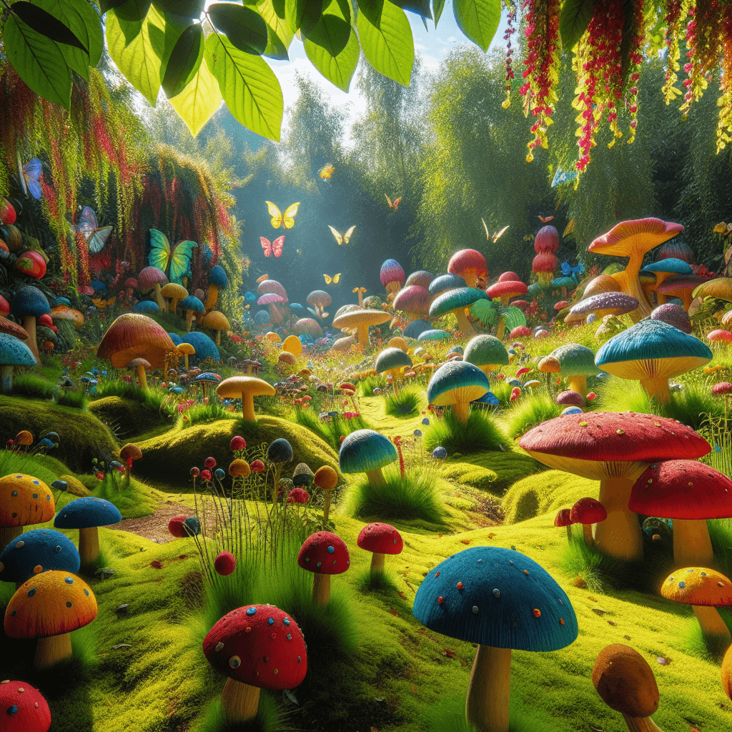 Fantasy Mushroom Meadow Paint By Numbers