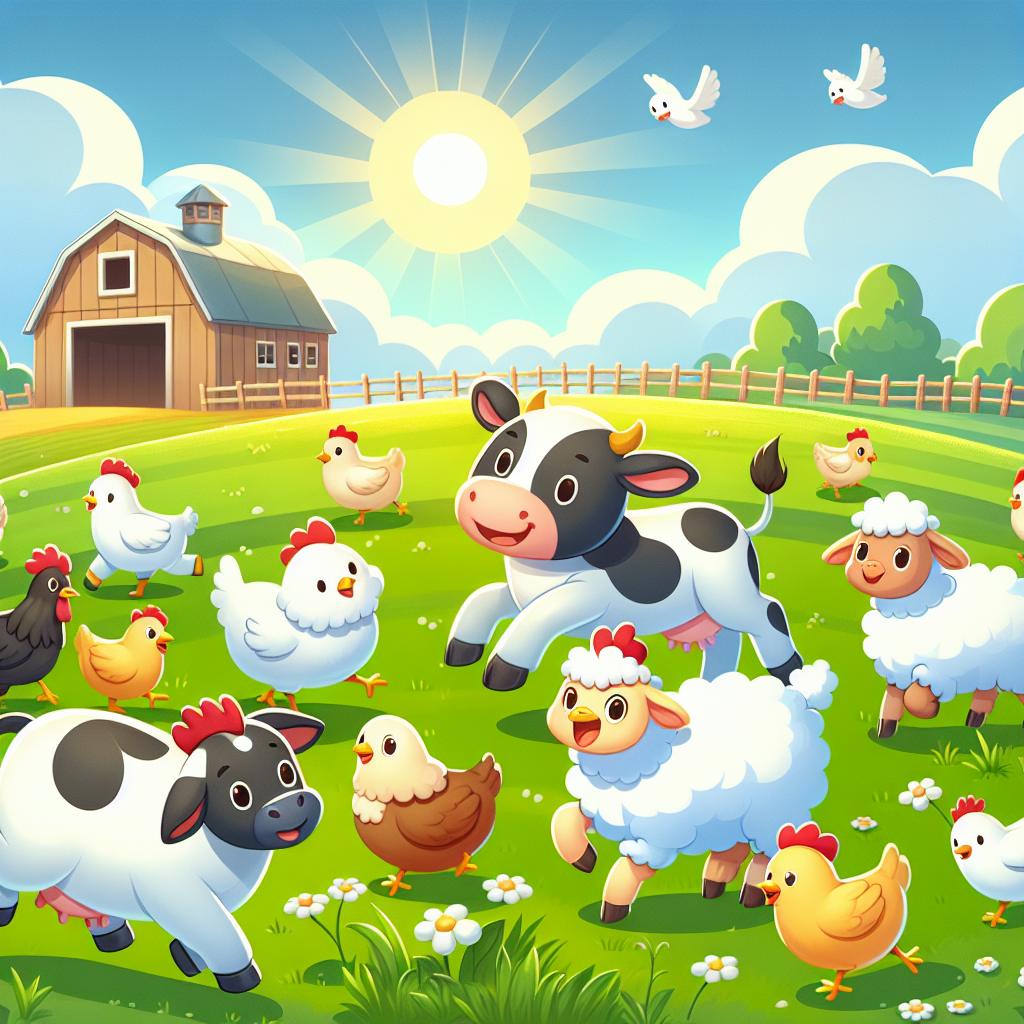 Friendly Farmyard Frolics Paint By Numbers Art