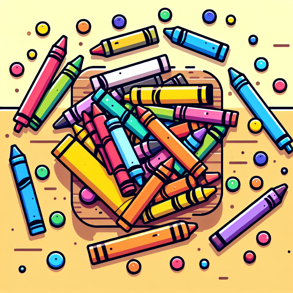 Colorful Crayons Numbered Painting Kits