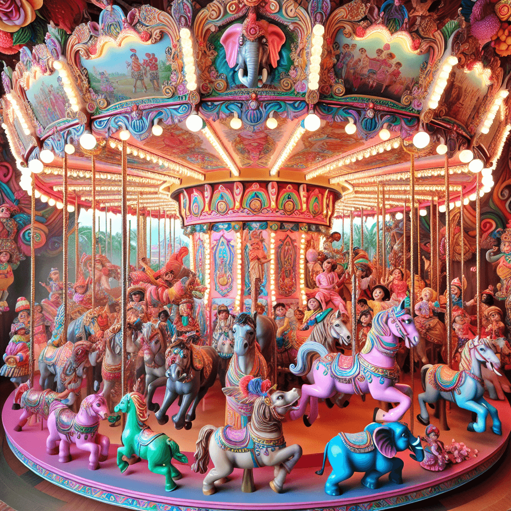 Charming Carousel Rides DIY Paint By Numbers