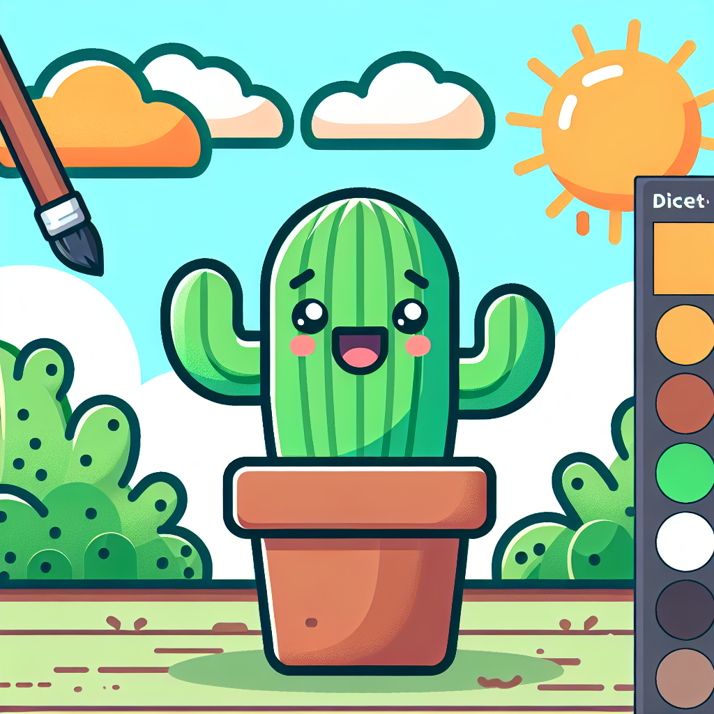 Colorful Cactus Adventure Paint By Number