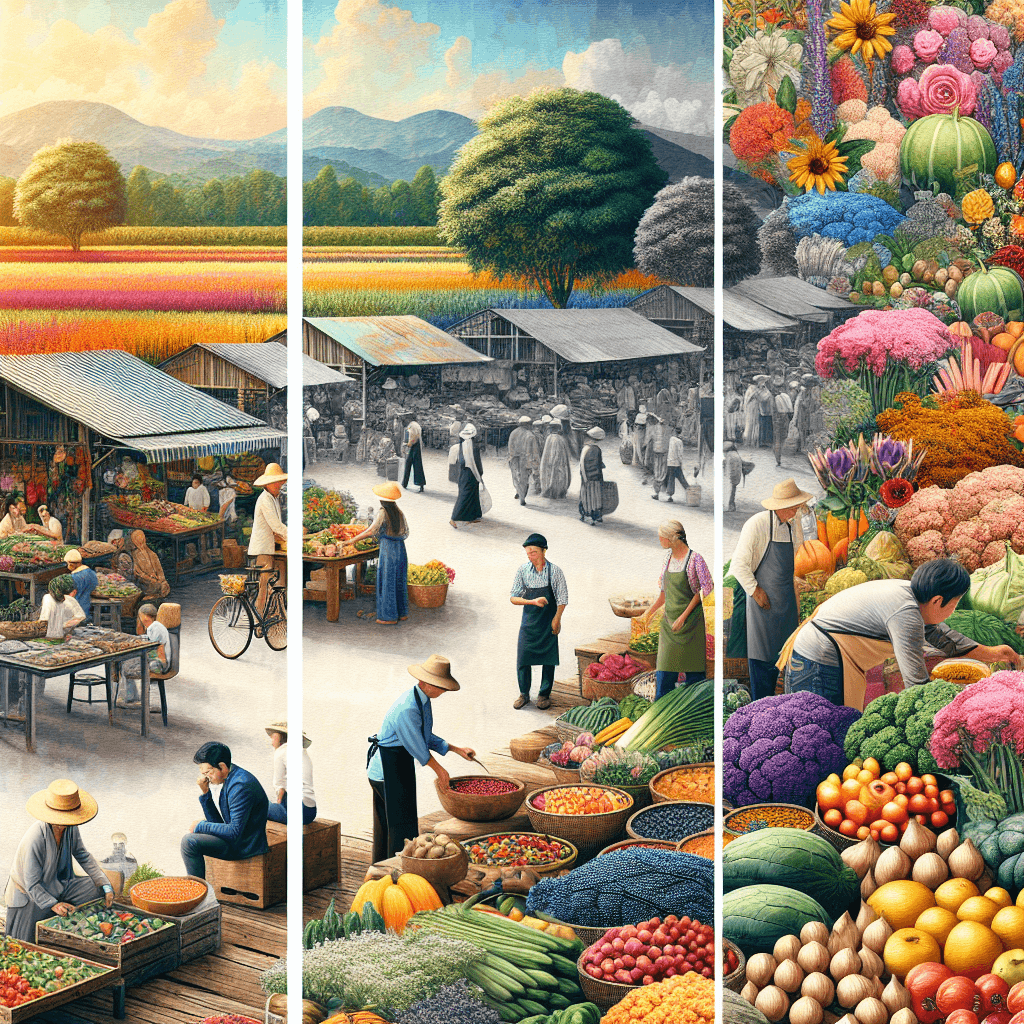 Charming Countryside Market Paint By Number