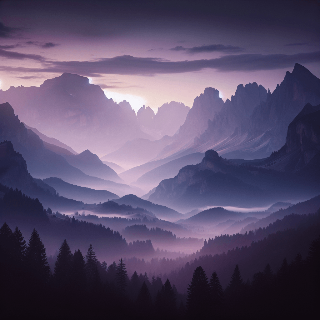Mystic Mountainscape DIY Paint By Numbers