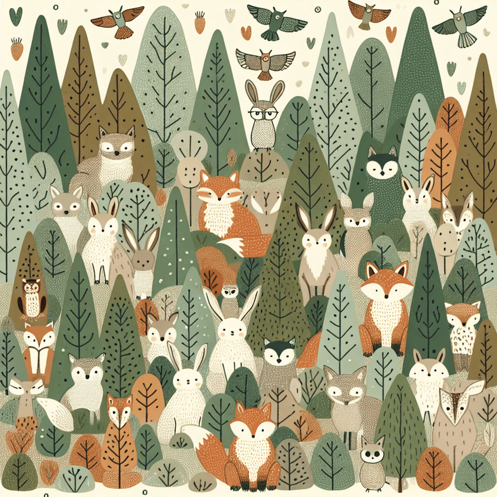 Woodland Animal Parade Paint By Numbers