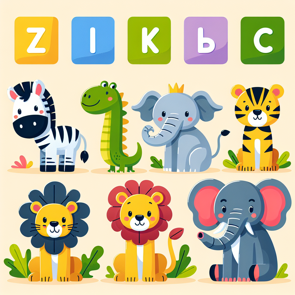 Zoo Animal Alphabet Paint By Color